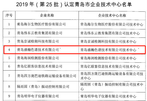 青島市企業技術中心名單公布，盛瀚榜上有名！